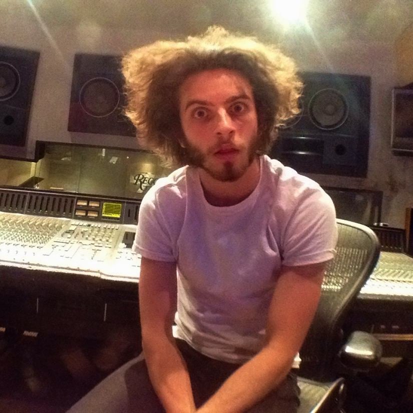 Isaac Wolfe, image of, in-studio, Record Plant, Hollywood, CA